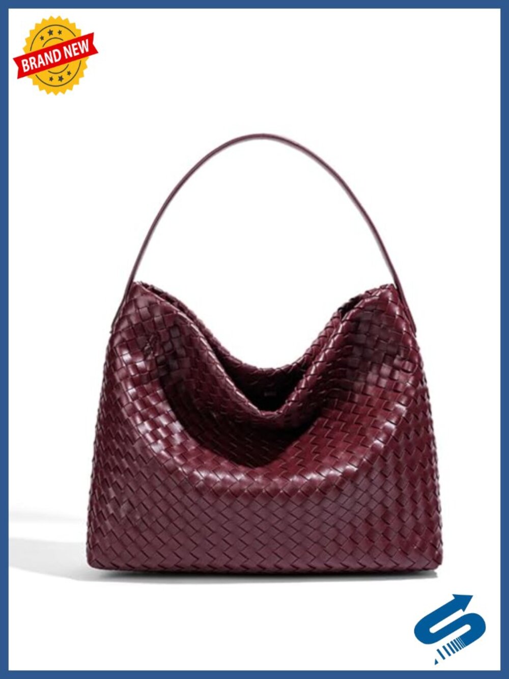 Woven Suede Hobo Bag - Slouchy Shoulder Tote with Crossbody Strap